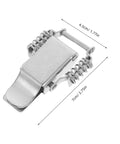 Toggle Latches Stainless Steel Dual Spring Design For Toolbox And Cabinet Boxes Weatherproof Tough As Nails For Outdoor Work And Home Repairs Secure Closure 2 Pairs shown with dimensions 4.5cm x 7cm.