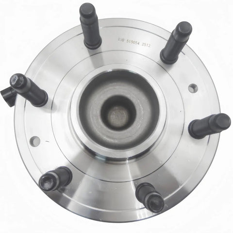 Top view of Front Wheel Hub and Bearing Assembly 515054 For 1999-2006 Chevy Silverado 1500, showing 6 lugs for 2WD with ABS
