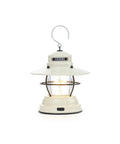 Outpost Lantern With Helix Edison Rope, Vintage White Outdoor Light For Camping, Patio And Backyard, Water Resistant, Three Power Options USB-C, Battery Pack Or USB Power, Cozy Camp Vibes Nostalgic Glow shown front view