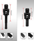 SDS Plus and Hex Shank Adapters with 5/8-11 Thread for Four And A Quarter Inch Diamond Core Drill Bit Set With Ten Inch Drilling Depth Turbo Laser Welded Segments For Cured Concrete Brick Block Masonry Includes Half Inch Hex Shank Adapter And Five Eighths Inch Thread Male To SDS Plus Shank Adapter