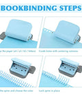 Six Hole Spiral Binding Punch For Planners And Home Office 8 Sheet Capacity step-by-step bookbinding guide image