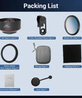 Macro Lens Kit For Smartphones With CPL Filter And HD Macro Lens Clip On Universal Phone Attachment packing list items
