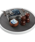 18-Inch Lazy Susan Turntable Organizer For Pantry And Cabinets Non-Skid Spinner holding kitchen items