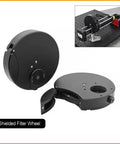 Six Position Telescope Filter Wheel For 1 Inch Eyepieces With Pro Grade Aluminum Body Sunshade And Magnetic Covers displayed