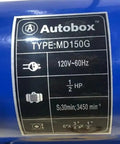 Tough As Nails Six Inch Bench Grinder With One Half Horsepower Motor, 3450 RPM motor specifications label.