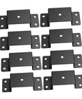 Heavy Duty Trailer Stake Pocket Brackets Set Made From Carbon Steel Lumber Holders shown in an 8-pack layout