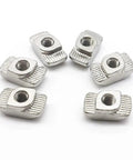Drop In T Slot Nut Hammer Head Style For 1515 Aluminum Profiles M3 M4 M5 Nickel Plated Steel Pack Of 50 Or 100 Easy Quarter Turn Lock