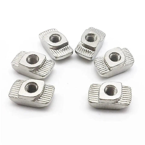 Drop In T Slot Nut Hammer Head Style For 1515 Aluminum Profiles M3 M4 M5 Nickel Plated Steel Pack Of 50 Or 100 Easy Quarter Turn Lock