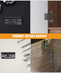 12 Pack Black Iron Door Hinges Heavy Duty Butt Hinges For Cabinets And Furniture, Vintage Retro Style, Smooth Finish