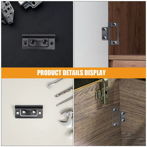 12 Pack Black Iron Door Hinges Heavy Duty Butt Hinges For Cabinets And Furniture, Vintage Retro Style, Smooth Finish