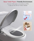 Toilet Bidet Seat With Self Cleaning Dual Nozzles Non Electric Separate Rear And Feminine Wash displayed in bathroom setting