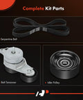 Engine Serpentine Belt Drive Kit With Tensioner And Idler For Honda Accord 03 10 Odyssey 05 10 Pilot 05 08 Ridgeline 06 11