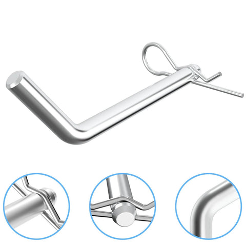 5th Wheel Pins And Clips 1/2 Inch Diameter Fits 5th Wheel Hitch And Rail Gooseneck Hitches Galvanized Rust Resistant