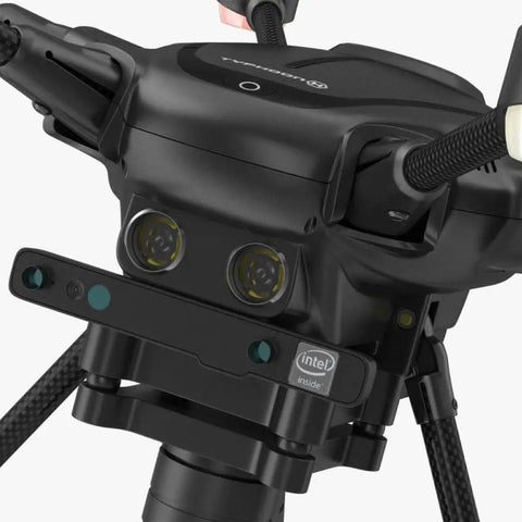 Close-up view of 4K Ultra HD Camera Drone Quadcopter With 20 Minute Flight Time, 360 Degree View, FPV Ready in dope black finish.