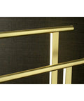 Freestanding Double Towel Rack With Weighted Base In Brushed Brass Finish, Dual 17 And 9 Sixteenth Inch Bars, Stable Floor Stand