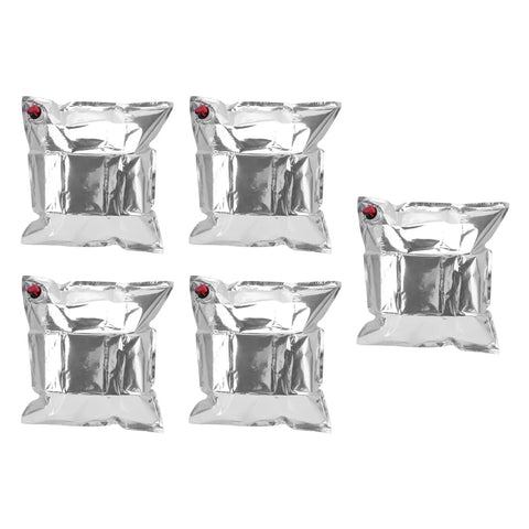 5 Pack Foldable Water Storage Bags With Spigots For Camping And Adventure, 15L Portable Drinking Water Bladders shown