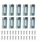 Steel Cranked Flush Door Hinges For Cupboards Louvre And Utility Doors Zinc Plated 50 X 23 Mm Fits 15 19 Mm Thickness Durable Hardware