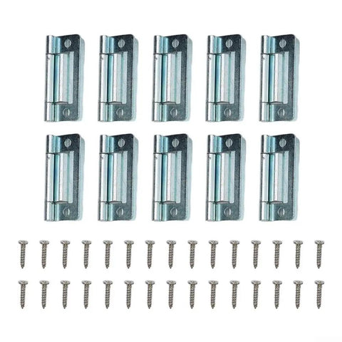 Steel Cranked Flush Door Hinges For Cupboards Louvre And Utility Doors Zinc Plated 50 X 23 Mm Fits 15 19 Mm Thickness Durable Hardware
