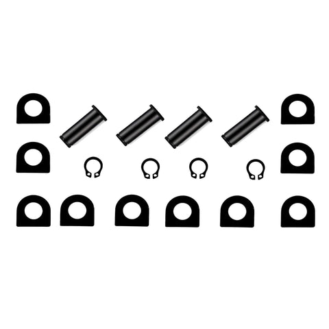 4 Pack Footpeg Mount Pins Kit With Washers And Retaining Clips For Harley Touring Dyna Sportster Softail, black components layout