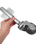 Heavy Duty Gate Support Caster Wheel With Spring Shock Absorption System for Yard Gates, handheld view.