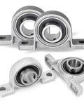 Super Tough Zinc Alloy Pillow Block Thrust Bearing Housing Fits Self Aligning Linear Shaft 8mm To 30mm KP000 Series Rubber Seal Stops Dust And Rust Handles 4-bolt bearing units