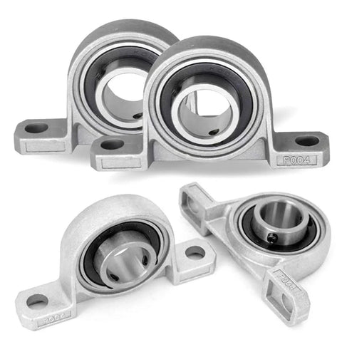 Super Tough Zinc Alloy Pillow Block Thrust Bearing Housing Fits Self Aligning Linear Shaft 8mm To 30mm KP000 Series Rubber Seal Stops Dust And Rust Handles 4-bolt bearing units