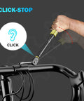 Demonstrating the One Quarter Inch Click Torque Wrench For Bikes, 20-240 In-Lb And 2.3-27.1 Nm, being used on a bicycle handlebar.