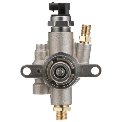 Heavy Duty Direct Injection High Pressure Fuel Pump with mechanical drive shaft, front view, high resistance material, precise design.