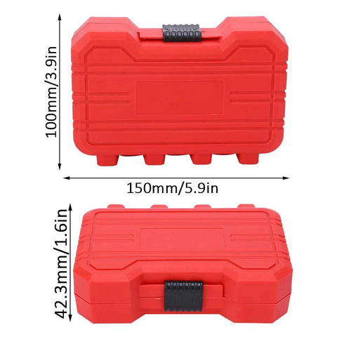 Heavy Duty 22 Piece Screw Extractor Set For Grabbing Stripped Bolts And Damaged Screws With Deep Thread Alloy Bits Plus Strong Magnet Connector For Tough DIY Home Repair Jobs In Your Garage, 150x100x42.3mm red case
