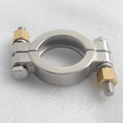 Rock Solid 1.5 Inch Tri Clamp Clover Sanitary Hose Connector Machined From Premium 304 Stainless Steel With Its Easy Peasy Thumb Screw Design And Top Shelf Gutsy Build For Heavy Duty High Pressure Pipe Installations