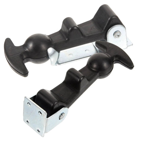 Elastic Draw Latch T Handle Lock Set for Boats, Toolboxes and Coolers, easy install, durable metal and rubber latches, black