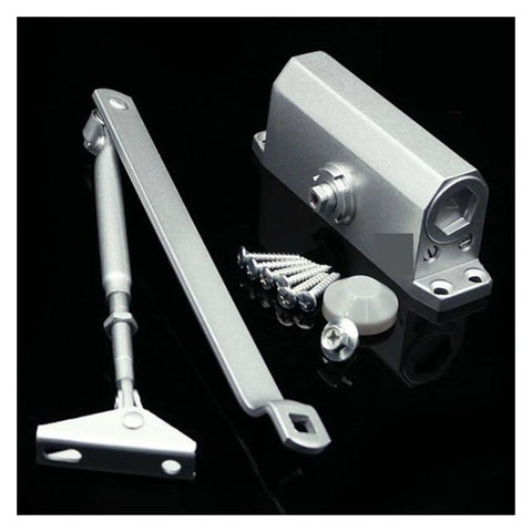 Hydraulic Door Closer With Adjustable Speed For Doors Between 15Kg And 45Kg No Slam Quiet Soft Close Built To Last One Piece Construction
