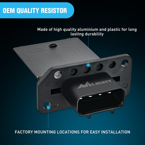 HVAC Blower Motor Resistor Replacement Direct Fit For Ford F-150 2004-2014 showing aluminum and plastic build