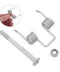Super Sturdy Folding Wagon Handle Torsion Spring Replacement Kit With Mounting Screw And Nut For Collapsible Beach Cart Plus Camping Gear Accessories silver spring and bolt