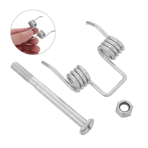 Super Sturdy Folding Wagon Handle Torsion Spring Replacement Kit With Mounting Screw And Nut For Collapsible Beach Cart Plus Camping Gear Accessories silver spring and bolt