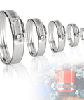 Set of hose clamps for Silicone Radiator Hose for 1989 to 2000 Nissan 300ZX Z32 VG30DET with various sizes displayed