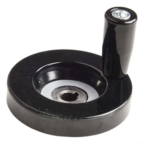63mm Hand Wheel With Eight Millimeter Bore And Rotating Swivel Handle For Milling Machines Lathe And Grinder Durable Plastic And Metal Assembly