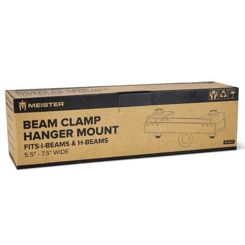 Super Duty Adjustable Beam Clamp Hanger Mount For Boxing Mma Heavy Bag Suspension Training Straps And Ceiling Fixtures Rock Solid Grip On H I Beam Black Finish Fits 5.5 To 7.5 Inch Supports Built Different