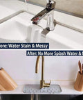 Silicone Faucet Sink Mat Splash Guard Behind Faucet Drain Pad For Kitchen And Bathroom Drip Protector Splashback