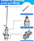 8 Piece Grease Gun Needle Tip Set For DIY And Pros 18 Gauge Stainless Steel Mini Syringe Nozzles with various components