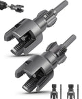 Vorhixa 2Pcs Pipe Threading Tool For Electric Drill, Integrated Internal & External Water Pipe Threader Cutting Die, 1/2 And 3/4 Inch, Forged Alloy Steel, Fast Precise Plumbing Hack
