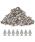 Top Shelf 100 Pair Cone Spike Screwback Studs For Dope Punk Leather Crafting And Sweet Diy Metal Jewelry Projects Clean Hardware Rivets with zinc alloy cone spikes.