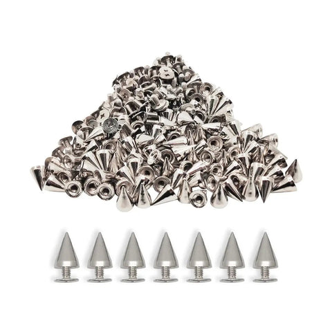 Top Shelf 100 Pair Cone Spike Screwback Studs For Dope Punk Leather Crafting And Sweet Diy Metal Jewelry Projects Clean Hardware Rivets with zinc alloy cone spikes.