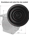 Catch Basin Kit 12x12 With Debris Basket And Grating Square Storm Drain showing outlet size and measurements