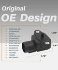 MAP Sensor Replacement For Honda Civic 1996-2000, Accord 1994-2002, Odyssey 1995-1999, Acura Integra 1994-2001, CL TL 1997-1999, Direct-Fit OEM 37830-PAA-S00 Plug And Play black sensor, 1.89 x 1.75 x 0.87 in