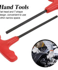 Adorainbow 10pcs Heavy Duty T Handle Hex Key Set With Storage Stand And Steel Repairing Wrenches For Home DIY Automotive Mechanical Projects And Bike Fixes You Need Now, red T-handle steel hex key for automotive repair
