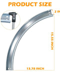 Garage Door Curved Track R15 Pair For Smooth Opening Durable Replacement Rails For Residential Doors size dimensions displayed