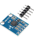 Three Pack ADXL335 3-Axis Accelerometer Sensor Module GY-61 With Analog Output 3-5V For Motion Control, Gaming, Image Stabilization, Wearables, Vibration Monitoring, And Mobile Devices, blue PCB with header pins