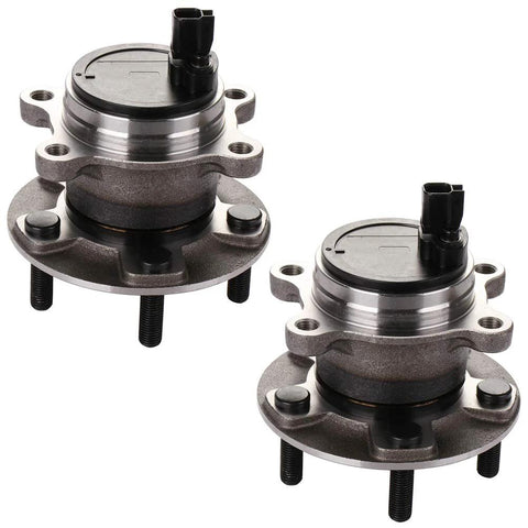 2-Piece rear wheel hub bearing assembly for Ford Focus 2012-2018 with ABS 5-lug pattern, OE Numbers 512466 WA512466 WB512466