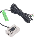 Heavy Duty S Beam Load Cell Sensor For Precision Force Measurement In Industrial Weighing Systems 100N Capacity With Tension And Compression Stainless Steel Transducer Built To Handle Tough Lab And Factory Applications. Stainless steel sensor with connected cables.